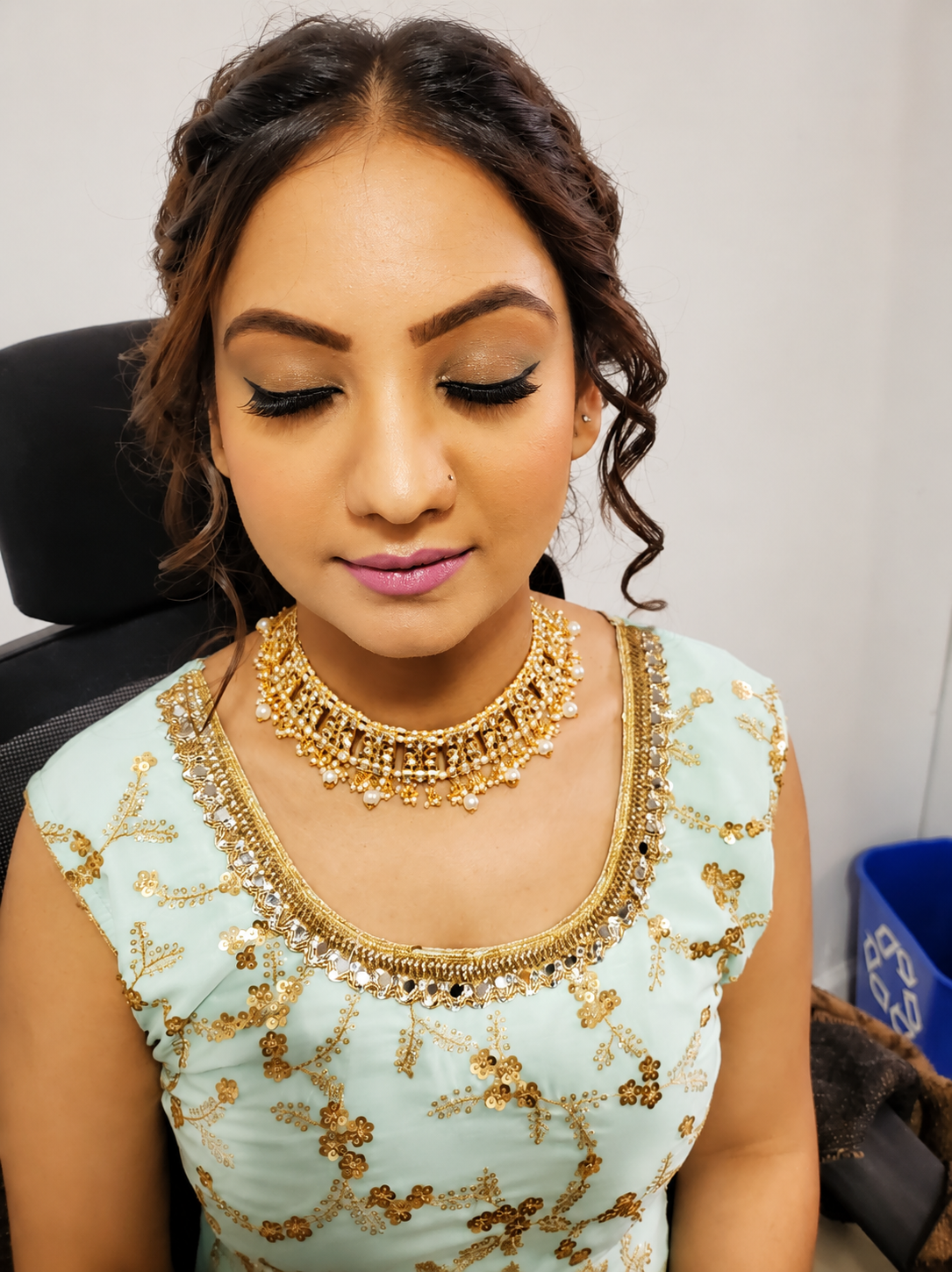 Half-Up Crown Curls